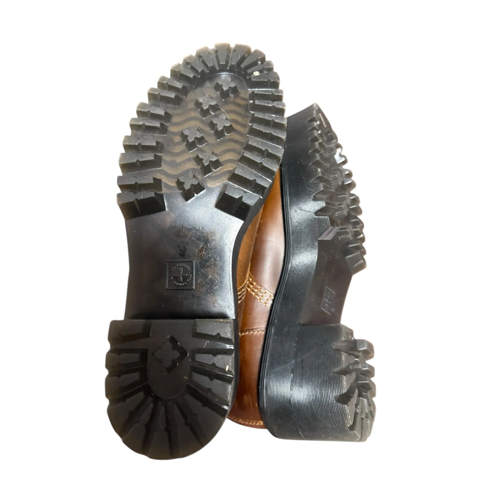 Dr. Martens Leona Butterscotch Brown Women’s New Orleans Leather Heeled Boots 8 - Image 12