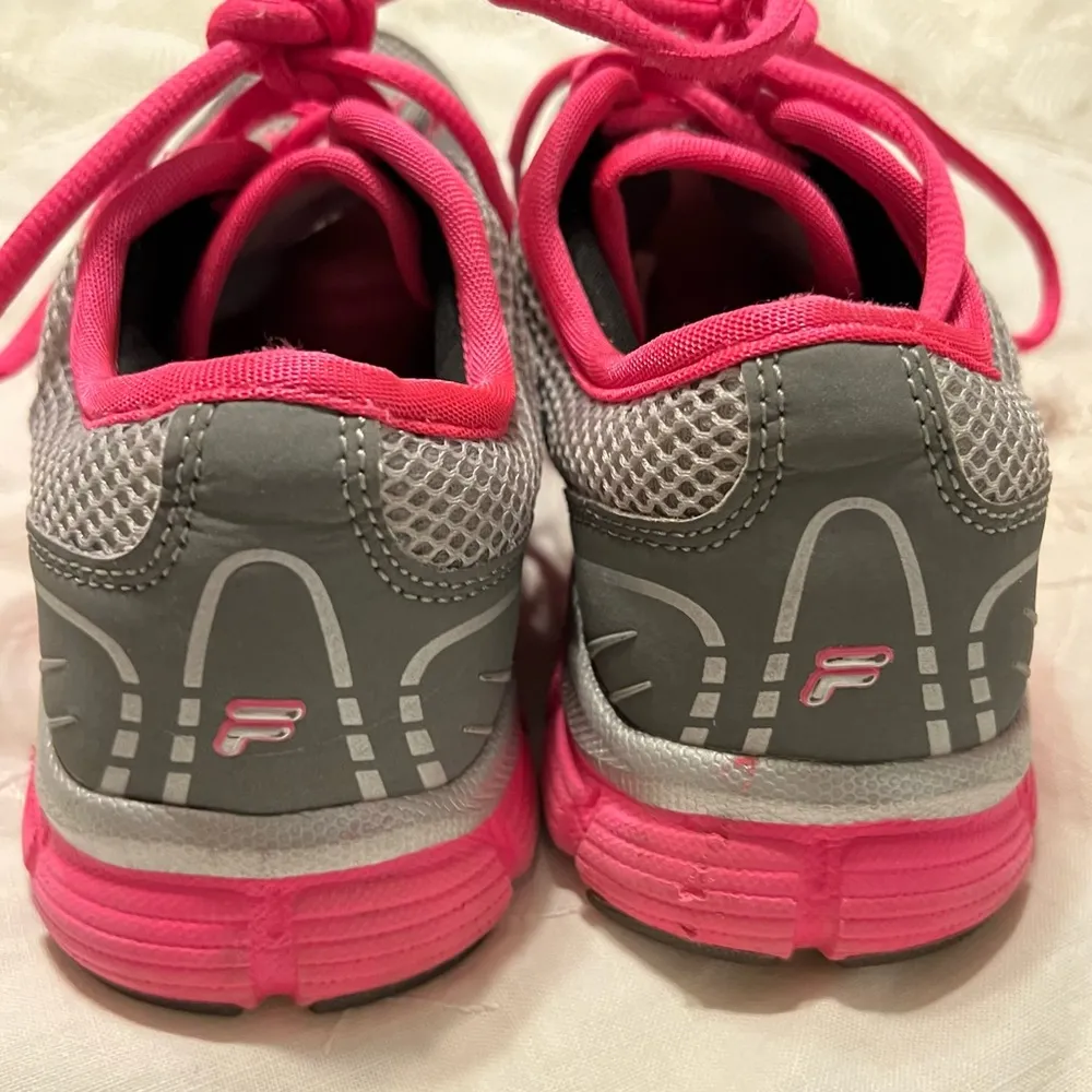 Fila Athletic Sneakers Women’s Sz 7.5 Gray Pink Lace Up Cool Max Memory Foam - Image 6