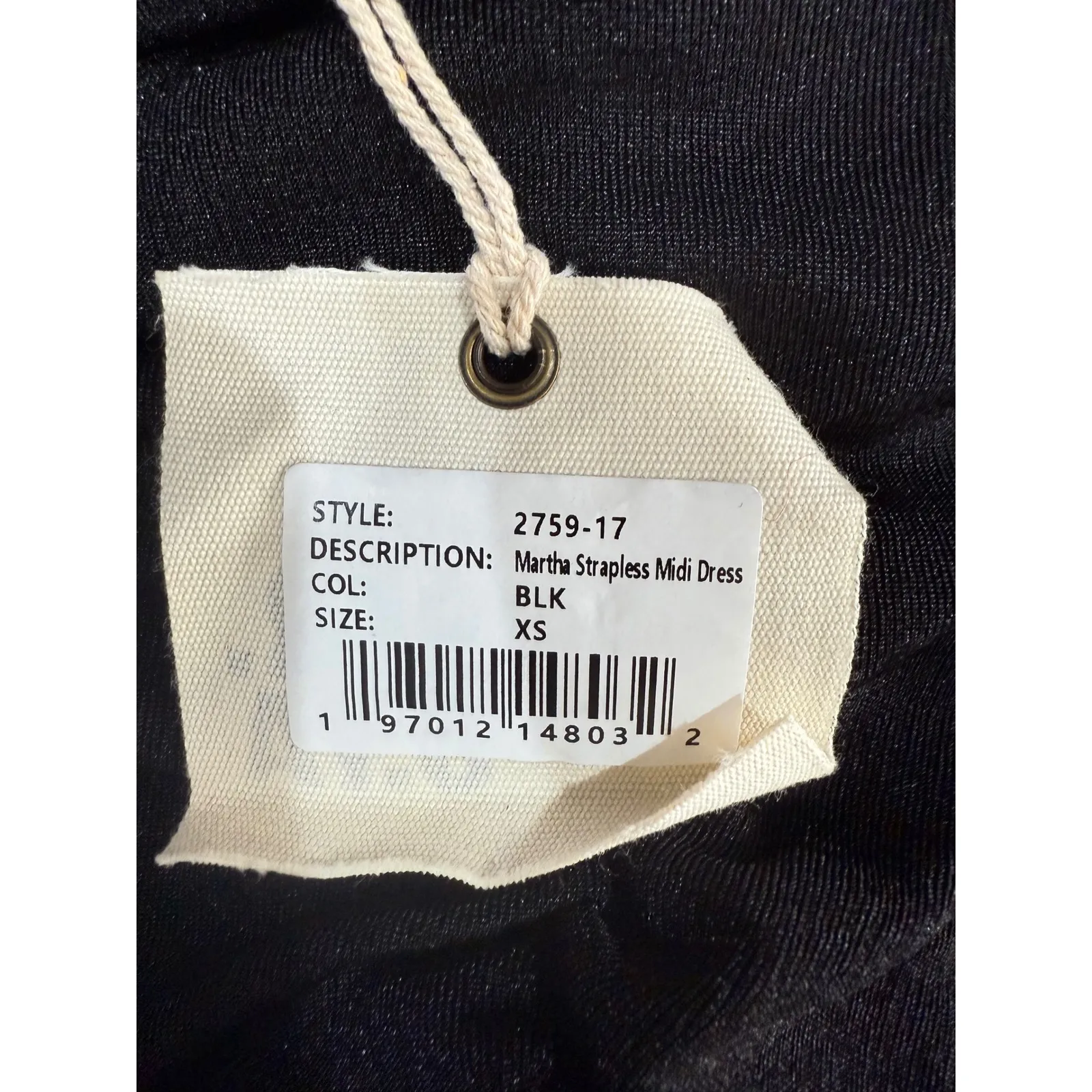 NWT Ser.o.ya‎ Martha Strapless Midi Dress Black Sz XS $295 - Image 8