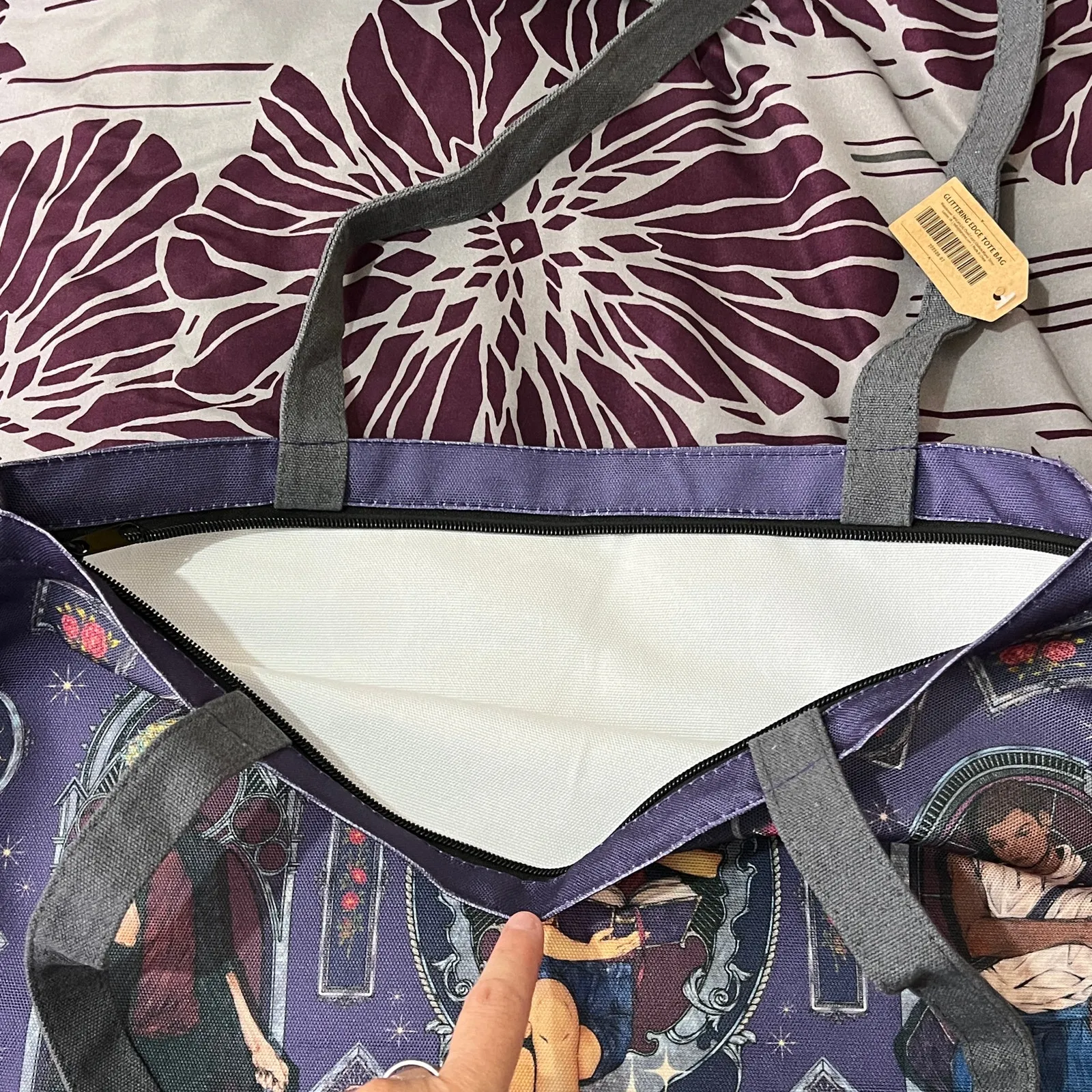 FairyLoot The Glittering Edge Tote Bag – Alyssa Villaire August 2025 Purple - Image 2