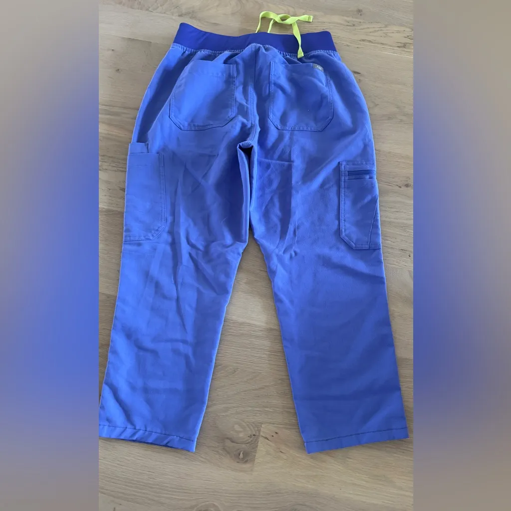 Figs High Waisted Yola Skinny Scrub Pants blueberry size medium petite MP - Image 8