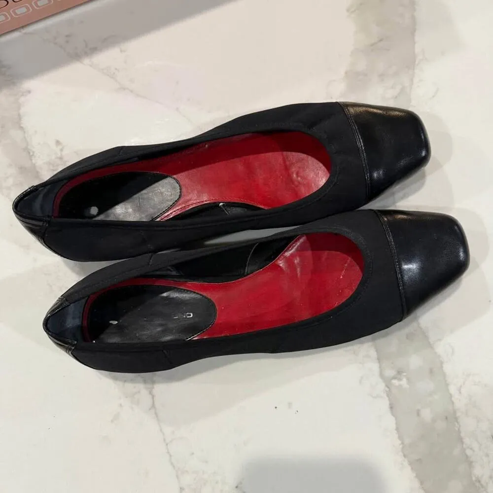 Bandolino BDGalaxy Ballet Slip On Flats Women's 7.5M Black Fabric Upper Cap Toe - Image 7