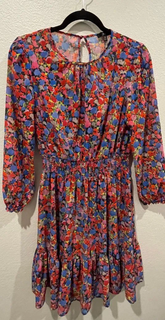 J. CREW Cinched Waist Watercolor Floral Print - Image 2