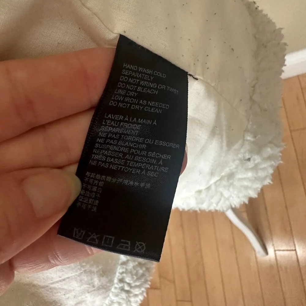 URBAN OUTFITTERS BDG Teddy Bear Faux Fur Sherpa Coat Jacket Bomber Size Medium - Image 10