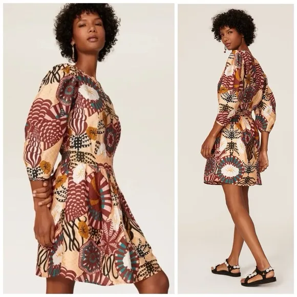 SCOTCH &‎ SODA Sun Ray Balloon Sleeve Jacquard Dress - Image 2