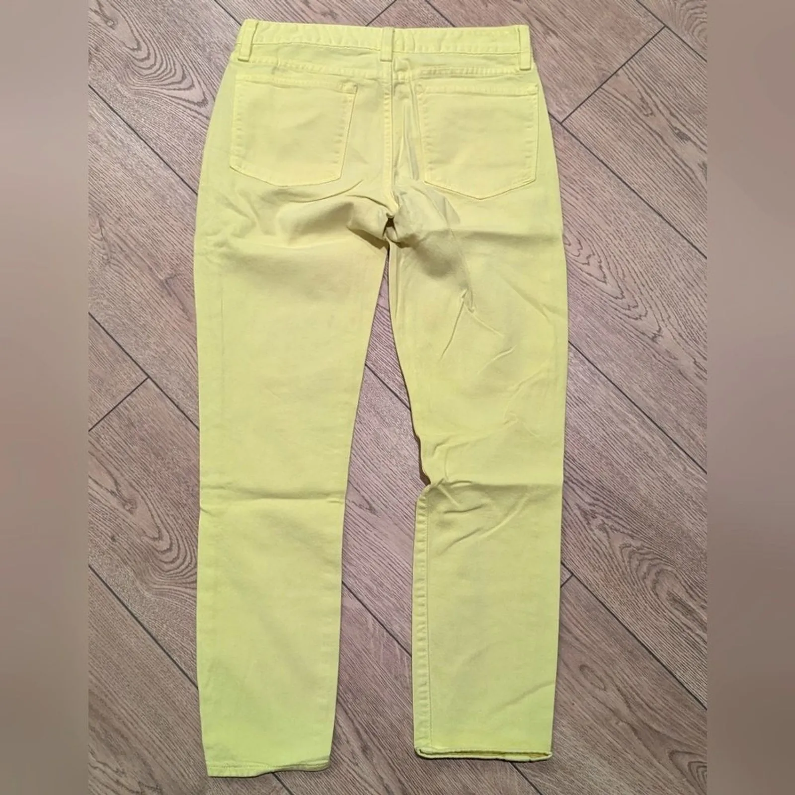 J.Crew‎ Toothpick Jeans Womens 27 Ankle Lemon Yellow Skinny Straight - Image 6