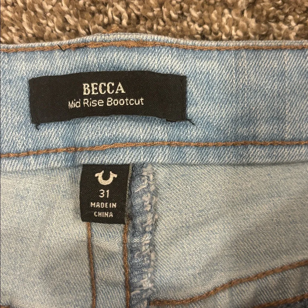 True Religion Becca Mid Rise Bootcut Jeans size 31 - Image 2