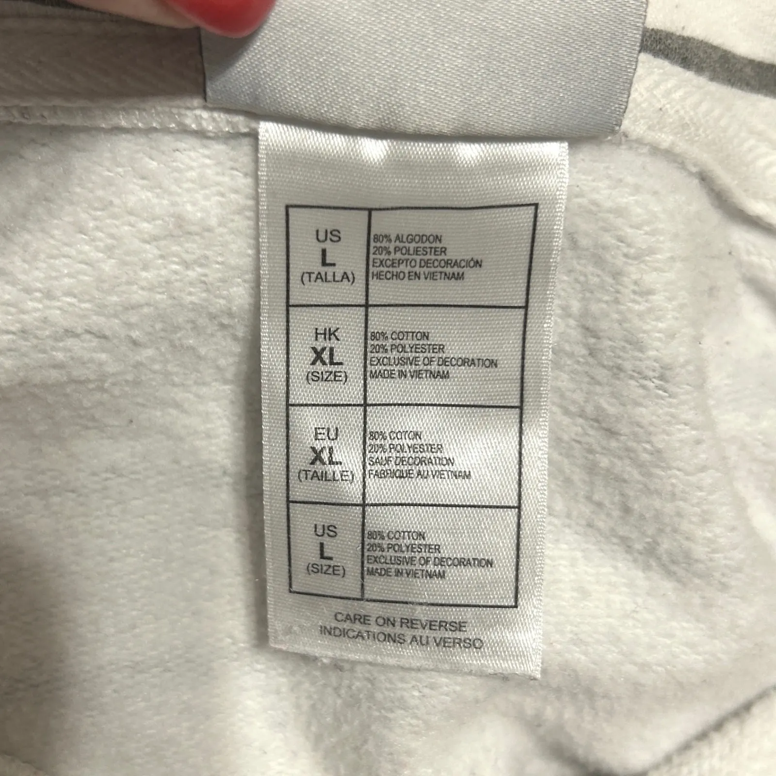 Disney Parks Women Hoodie L Gray Stripe Walt Disney World Applique Resort‎ Cozy White Size L - Image 7