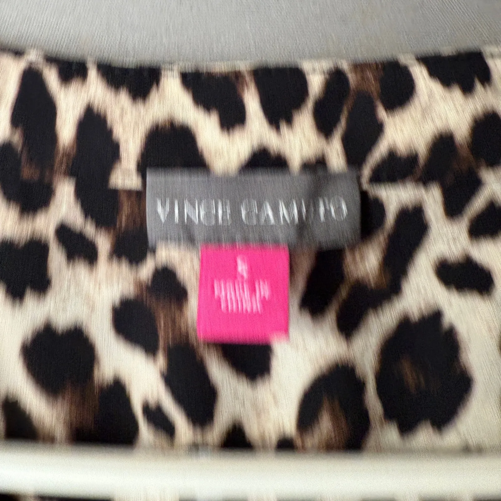 Vince Camuto Size‎ S Beige Black Leopard button down blouse - Image 8