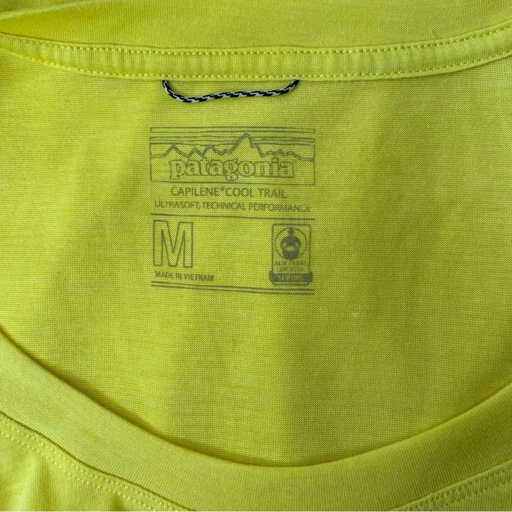 Patagonia Capilene Cool Trail Shirt Yellow Medium - Image 6