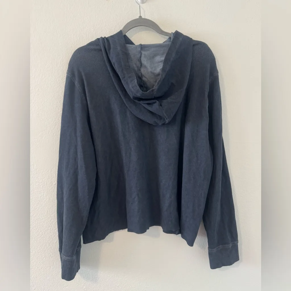 Barefoot Dream Malibu Collection Lounge Sunbleached Hoodie Soft Blue Size XL - Image 2