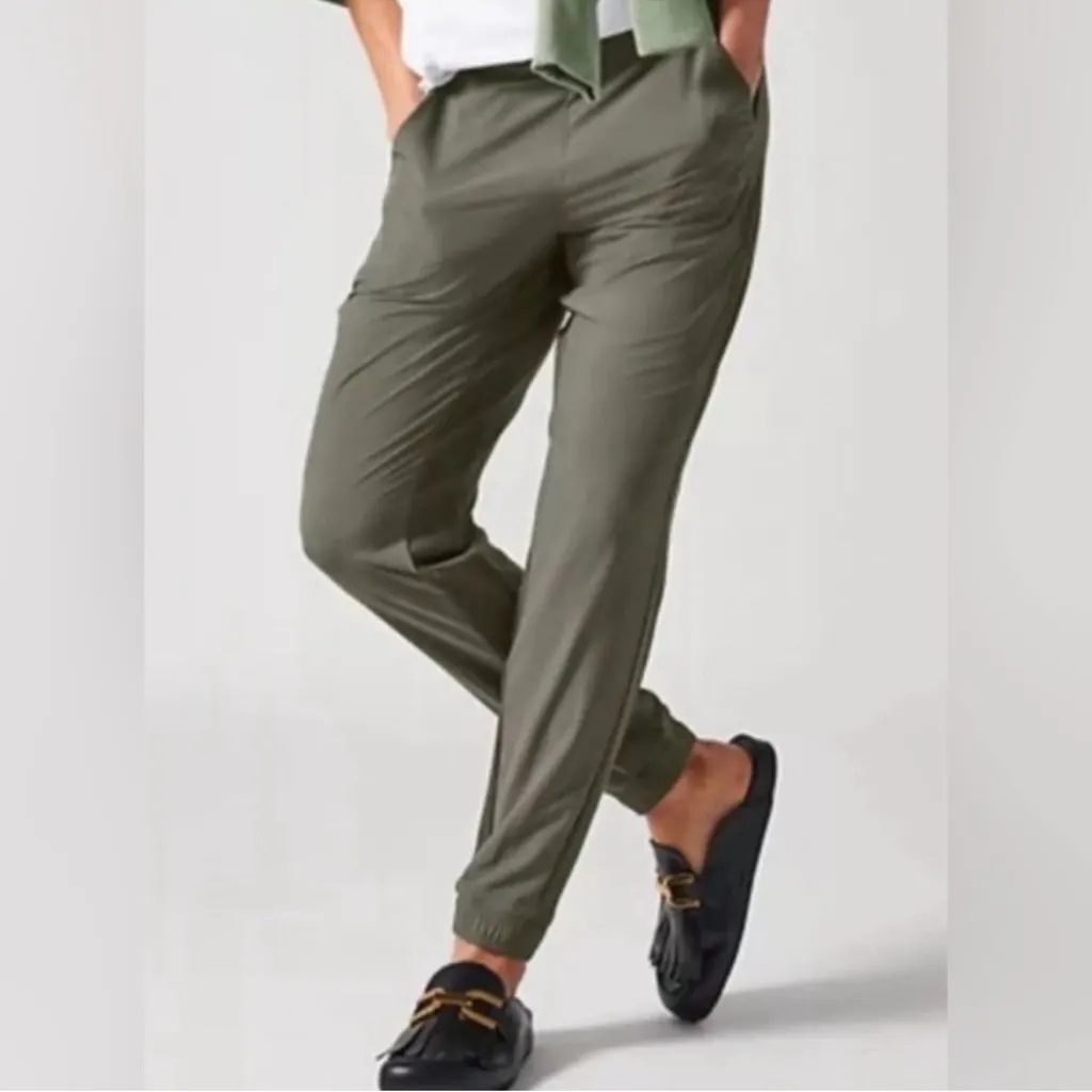 Athleta Dark Green Polyester Brooklyn Jogger Pants 10 - Image 5