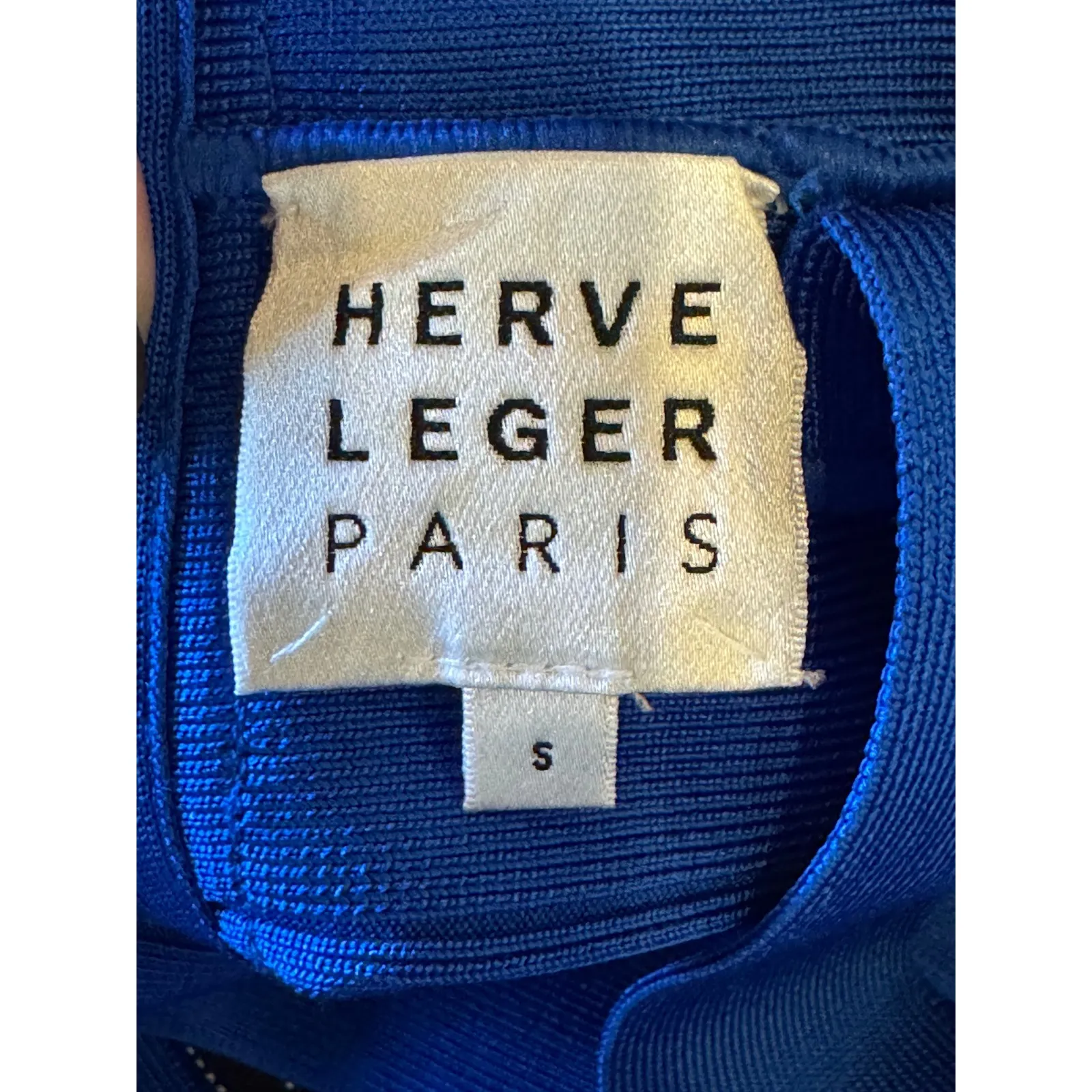 Herve Leger Dress Women Small Blue Sleeveless Bandage Bodycon Strappy Mini NWOT - Image 9