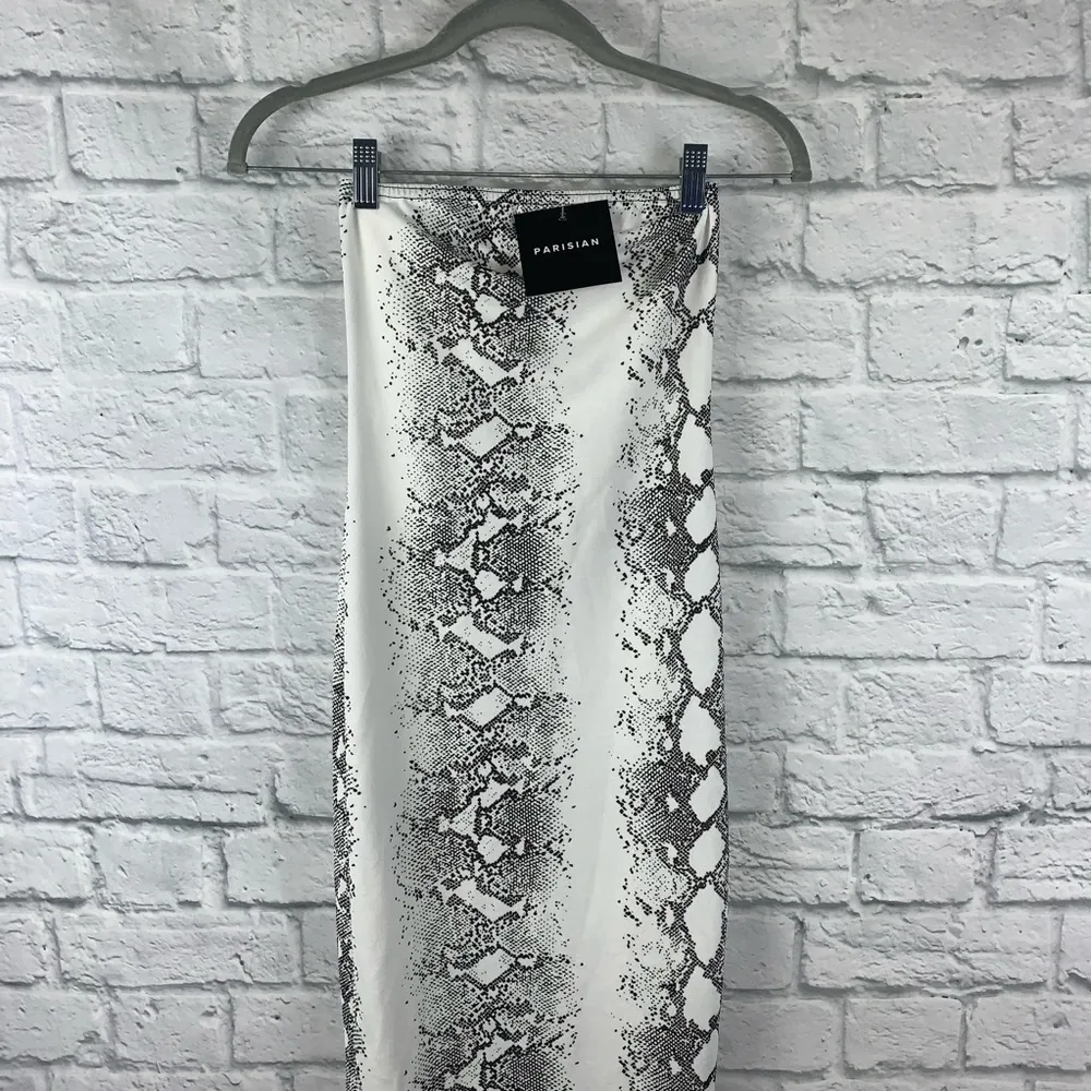 NWT Snake Print Bandeau Bodycon Midi Dress 4 - Image 4