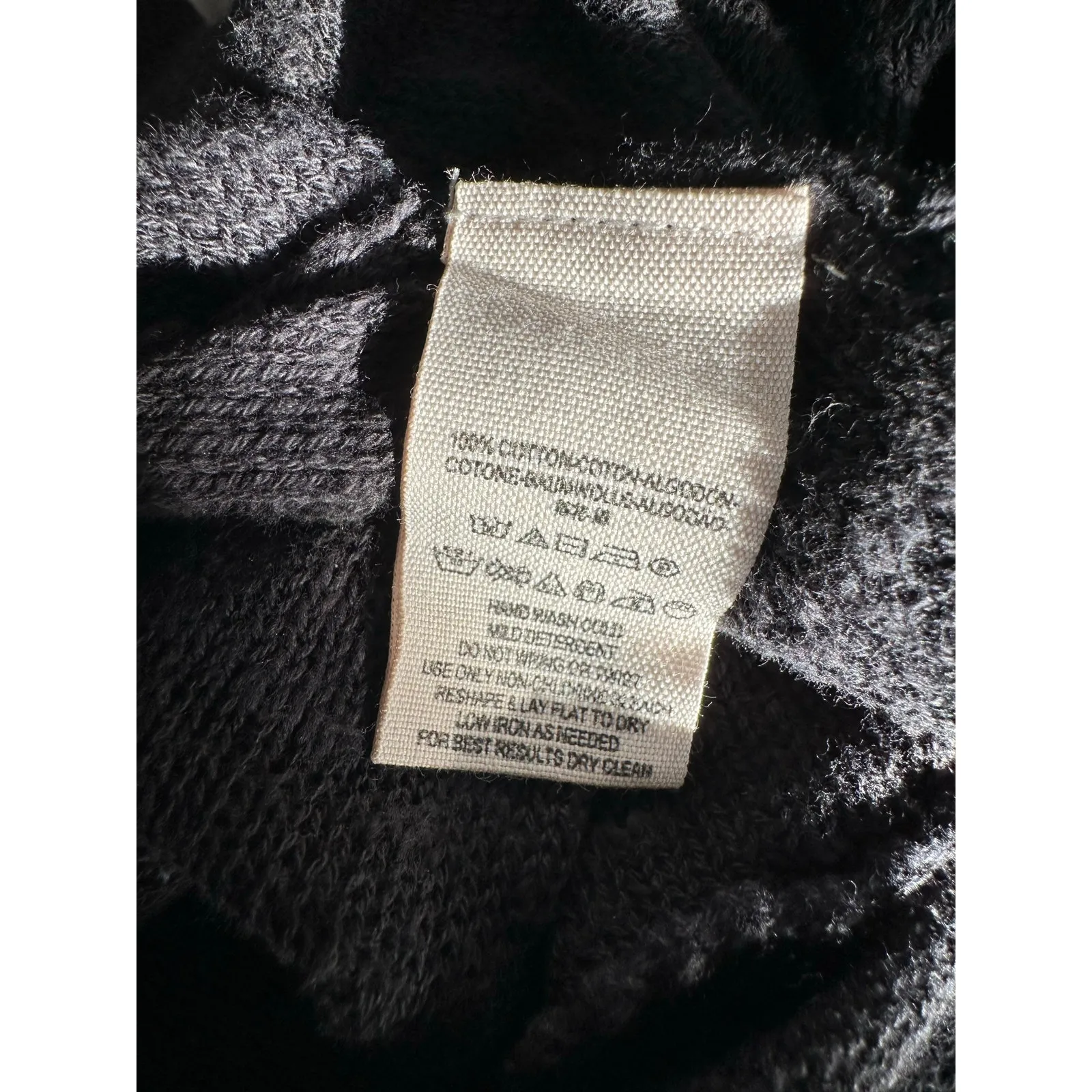 FREE PEOPLE Black Navy Striped Sweater Maxi Cardigan Duster 100% Cotton XS - Image 10