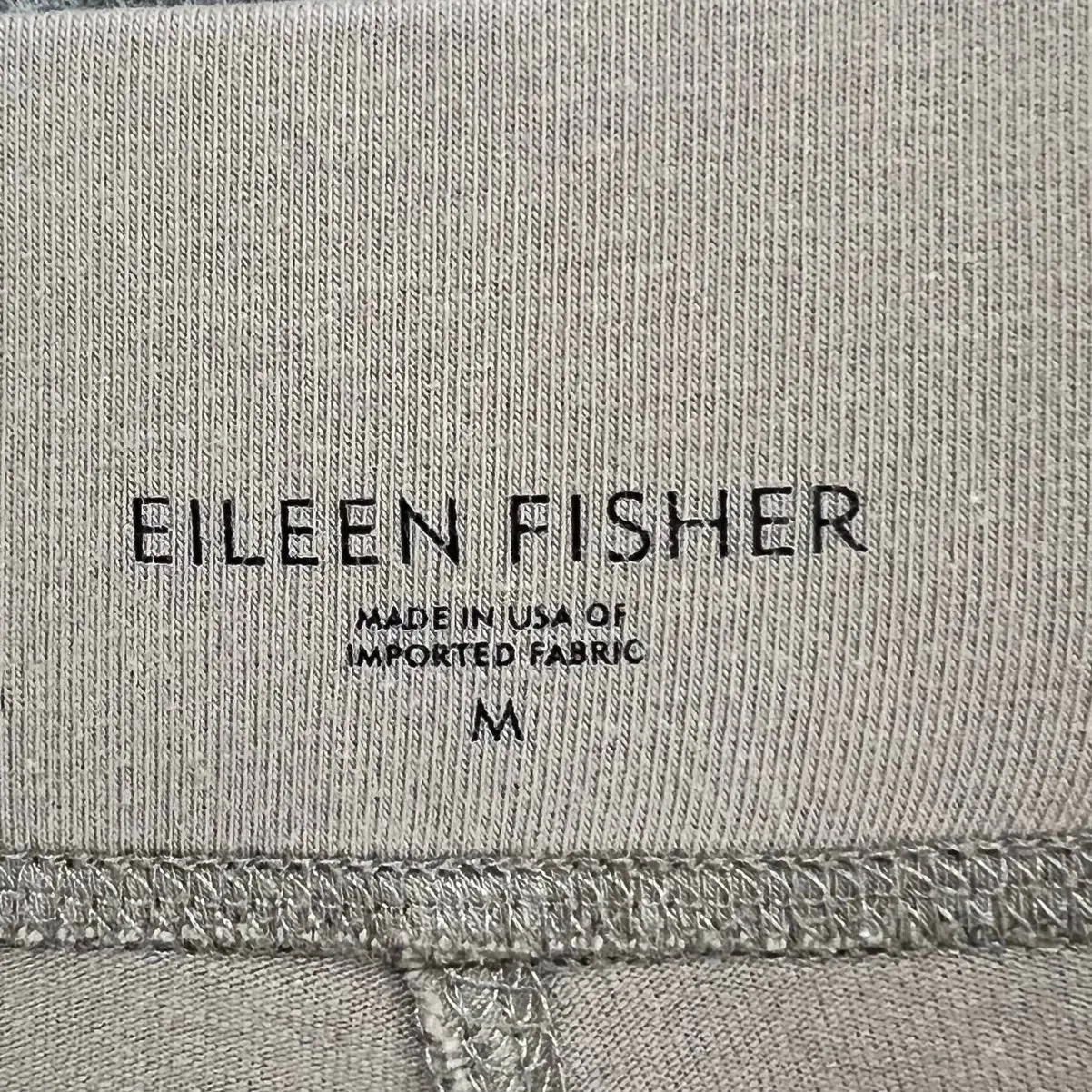 Eileen Fisher Pants Women M Taupe Organic Cotton Pull On Straight Stretch Casual - Image 8