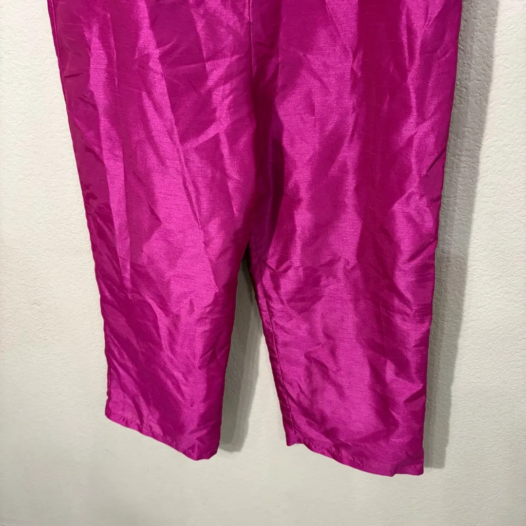 Anthropologie Hutch Satin Bow-Tie Jumpsuit. Size Medium. Pink. New with tags. - Image 7