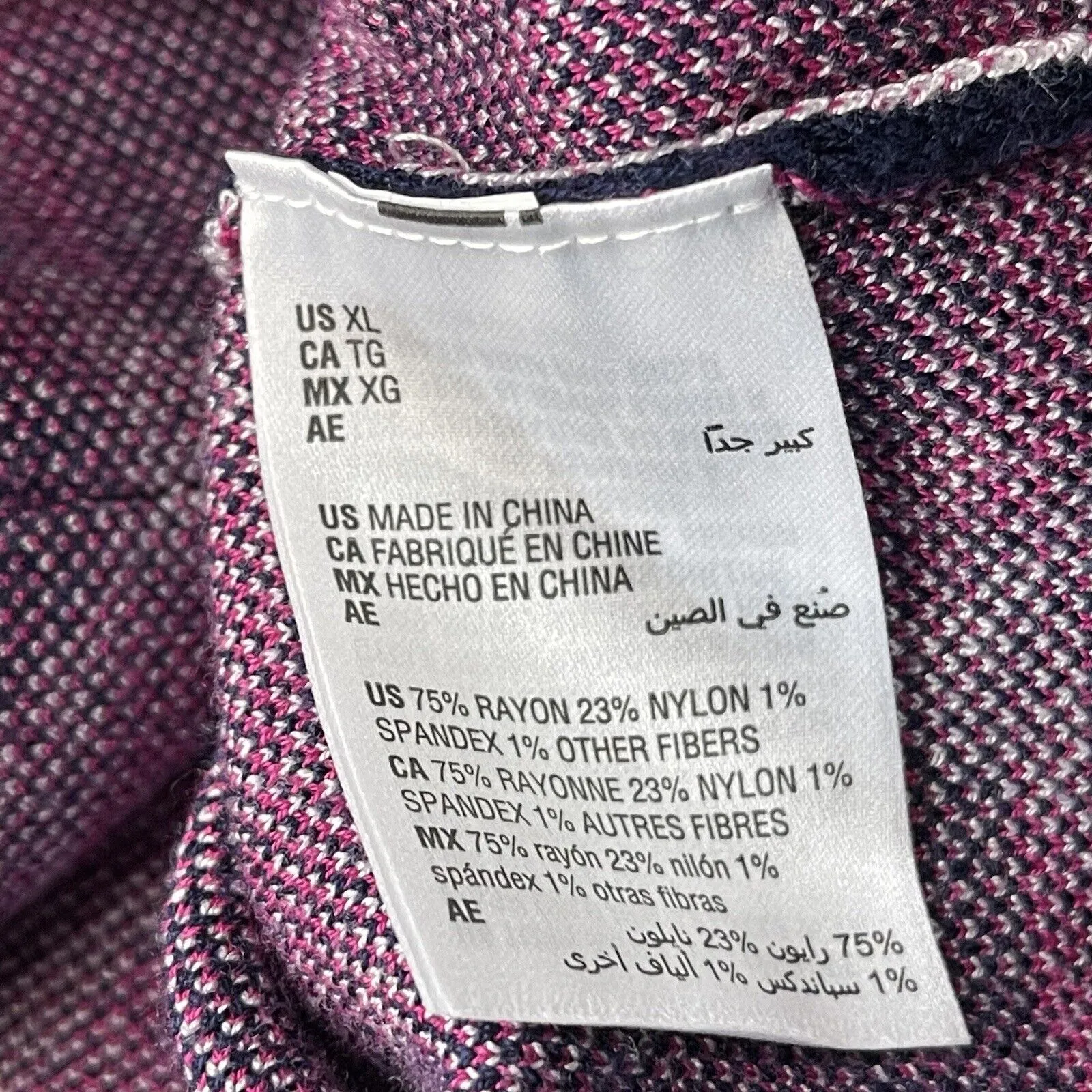 Charter Club X-Large Cardigan Sweater Geometric V-Neck Stretch Button-Up Pockets - Image 8