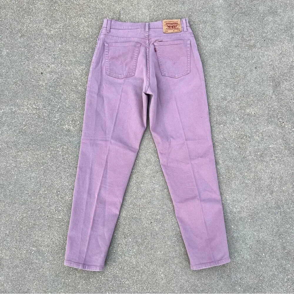 Vintage Levi’s 550 Ladies Dusty Pink Rose relaxed fit tapered leg jeans 12 Mis M - Image 3