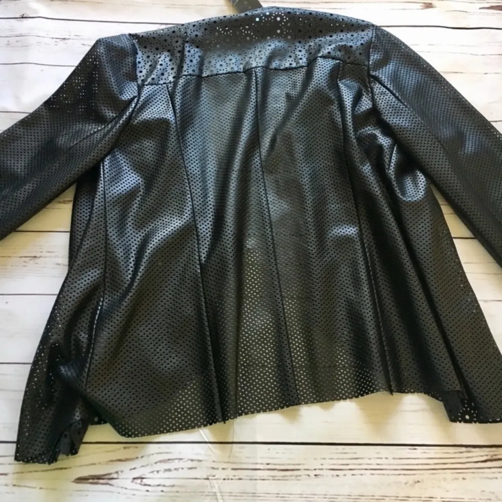 Bagatelle Elegant Black Perforated Women's Jacket - Image 5