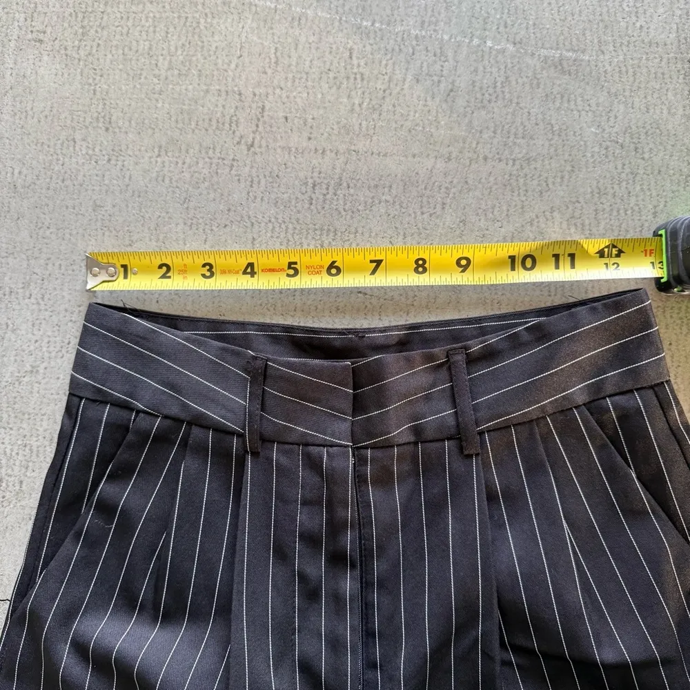 Nasty Gal  / Pinstripe Smart High Waisted Pants / black / 2 - Image 4