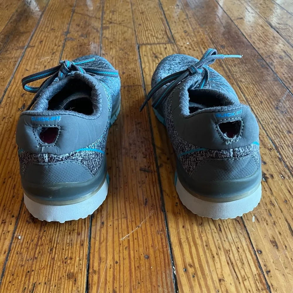 Skechers Go Flex Yoga Mat Sneakers Gray & Blue Size 7 - Image 5