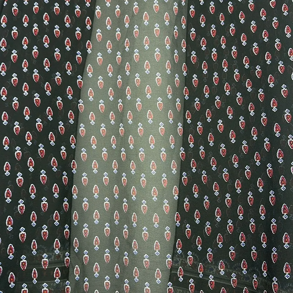 Women’s Paisley Print Boho Chiffon Cover Up/Kimono/Tunic/Cardigan Sz M - Image 6