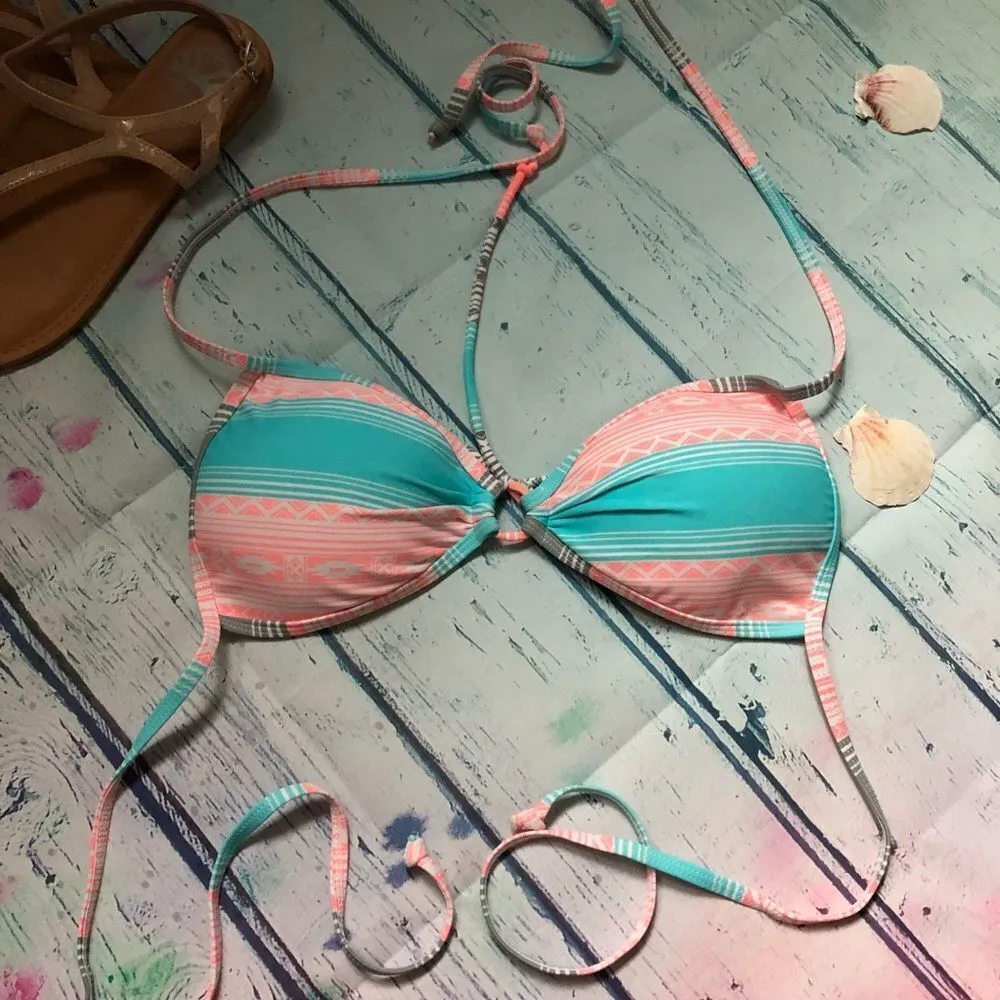 Ringo Bikini Halter Top Size Medium Blue - Image 2