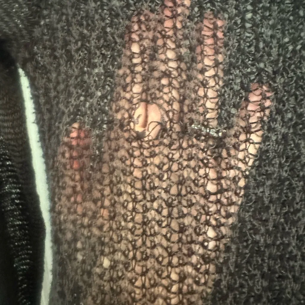 Eileen Fisher fishnet dress sz XS please see pics for flaws #thrashed #grunge - Image 4