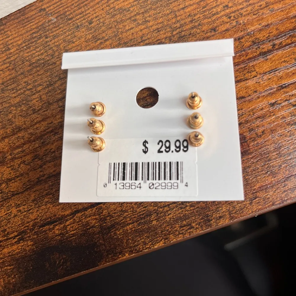 Charter Club Set Of 3 Gold Tone/Cubic Zirconia Stud Earrings - Image 5