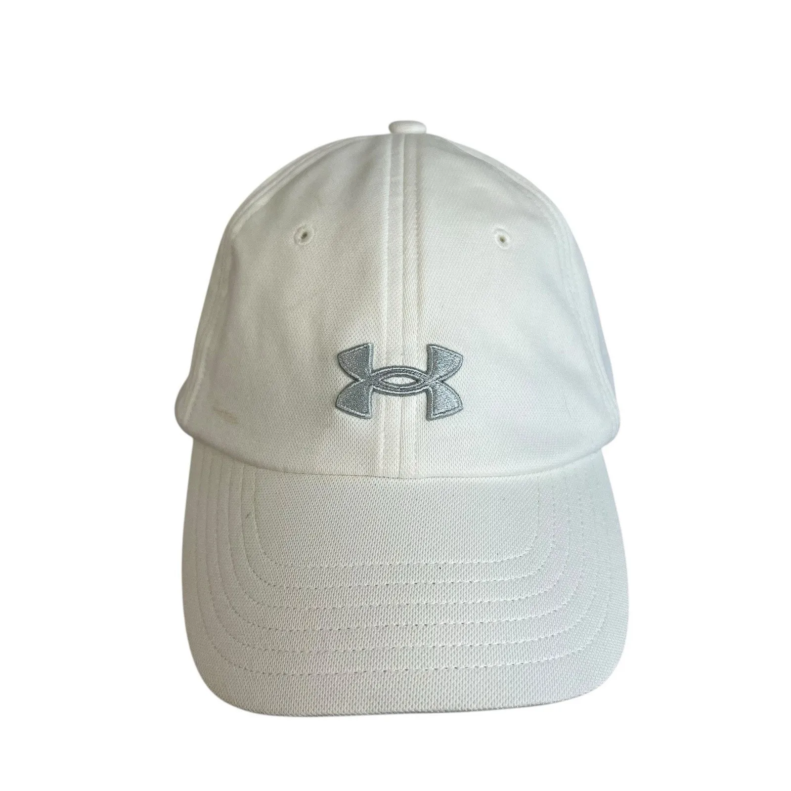 Under Armour UA Blitzing Hat Slideback Gray Embroidered Center Logo Lightweight - Image 2