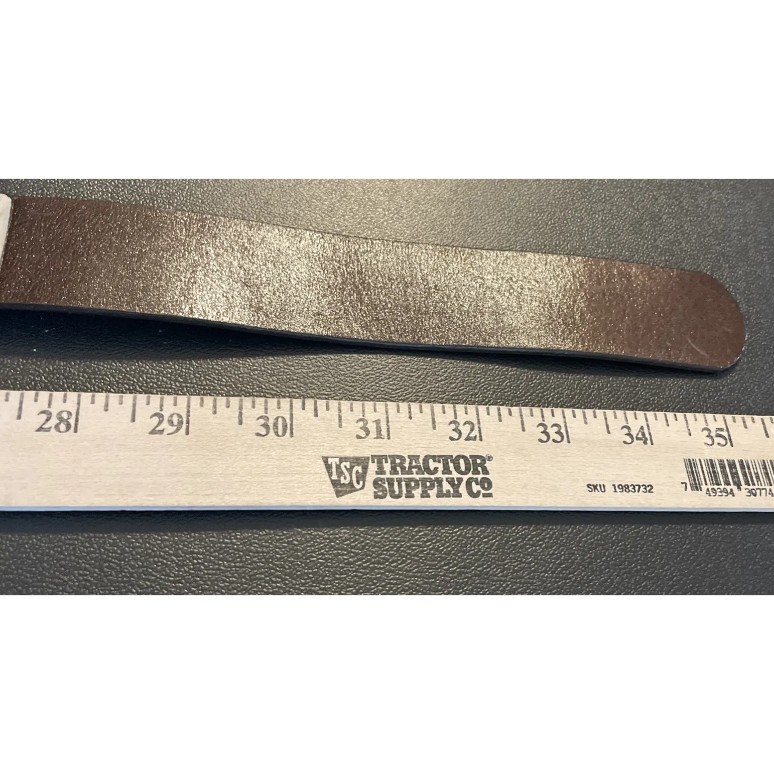 Calvin Klein Y2K Womens Small Brown‎ Buffalo Calf Leather Belt USA Double Buckle - Image 6