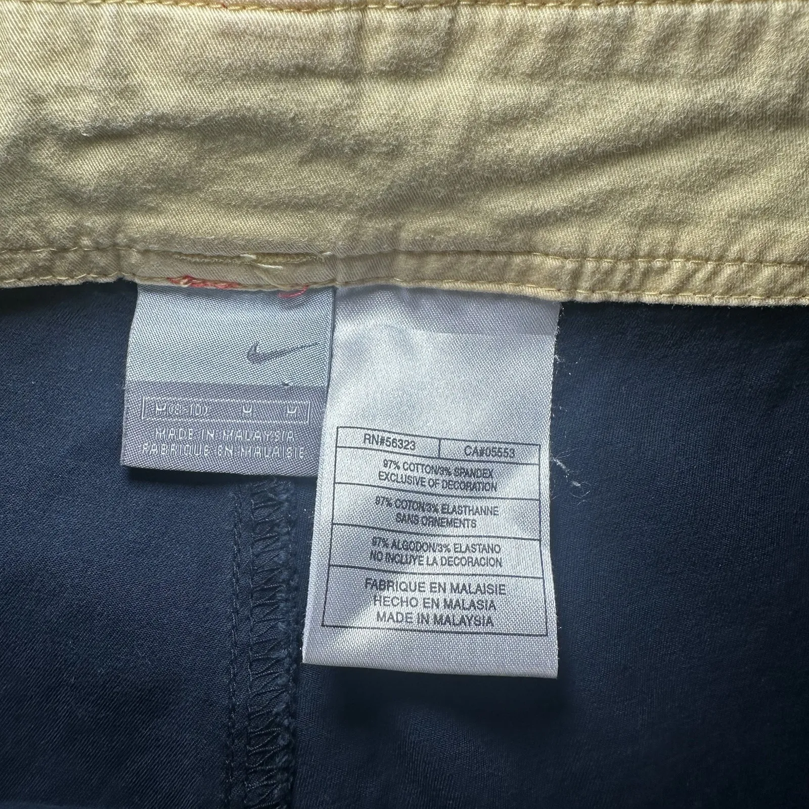 Y2K Vtg NIKE Women's SZ 8/10 Casual‎ Shorts with 2-color Stitching and Tie Waist - Image 5