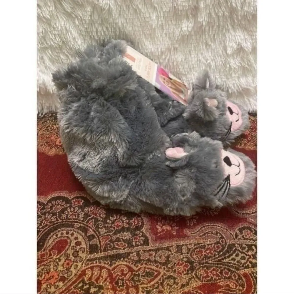 Ladies Animal Furry Booty L/XL Gray Size L - Image 2