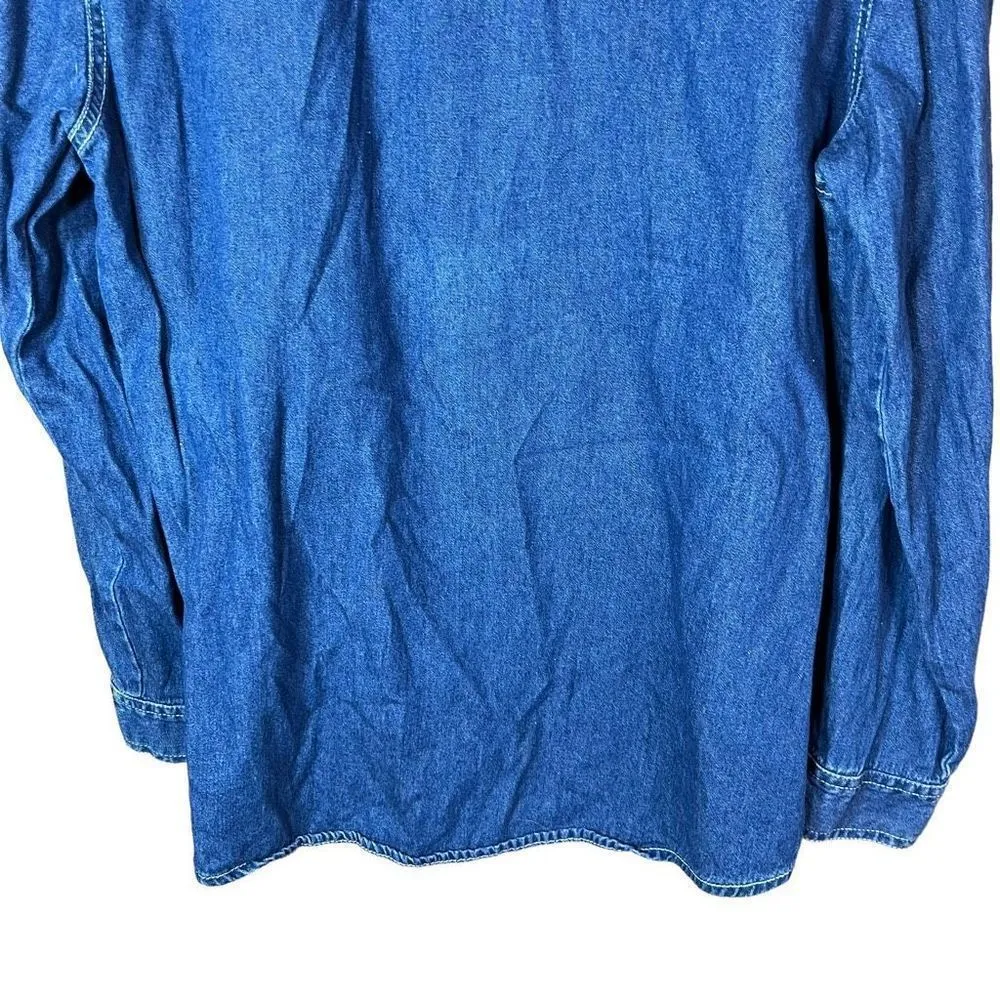 Brooks Vintage Bobbie  Christmas Gingerbread theme jean button down - Image 9