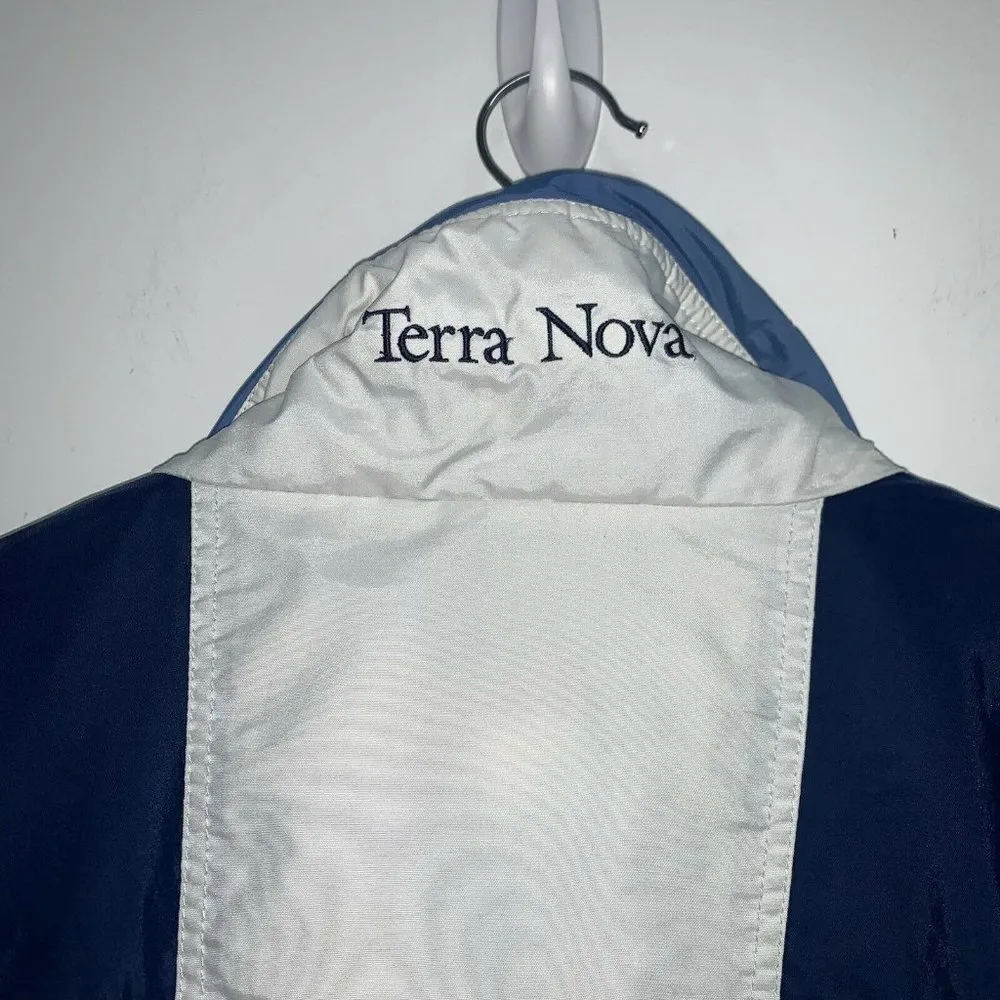 Columbia Terra Nova Womens Jacket Coat Size L White Blue Full Zip Nylon - Image 6