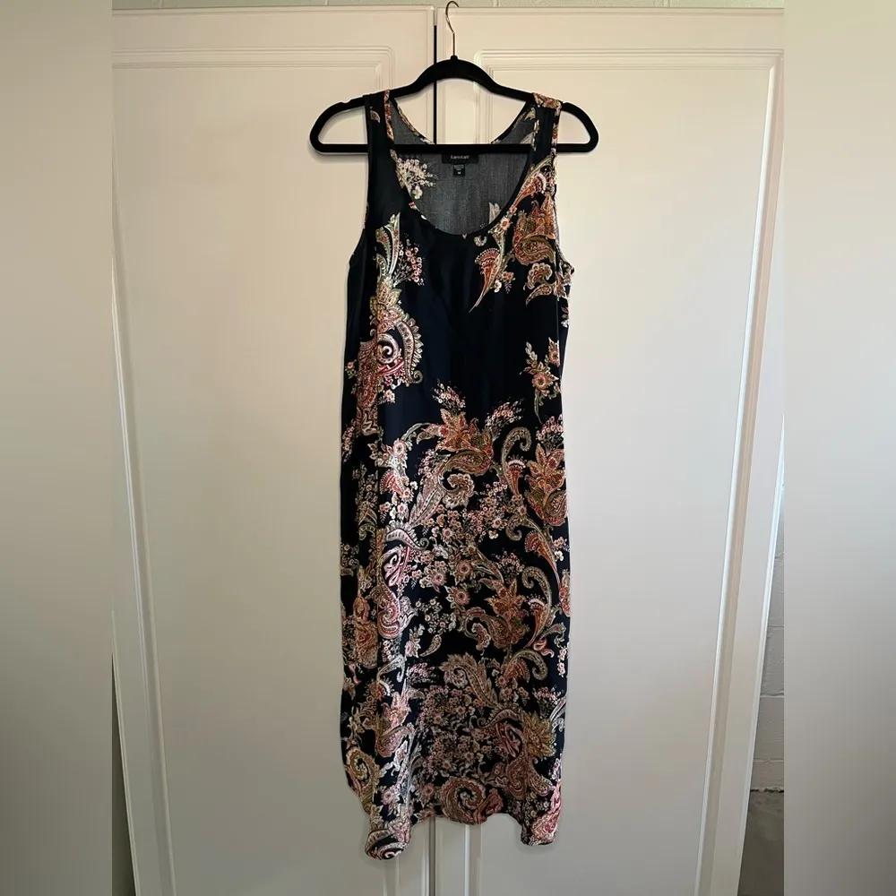 Vintage Karen Kane western Paisley Cottagecore Midi Dress - Image 2