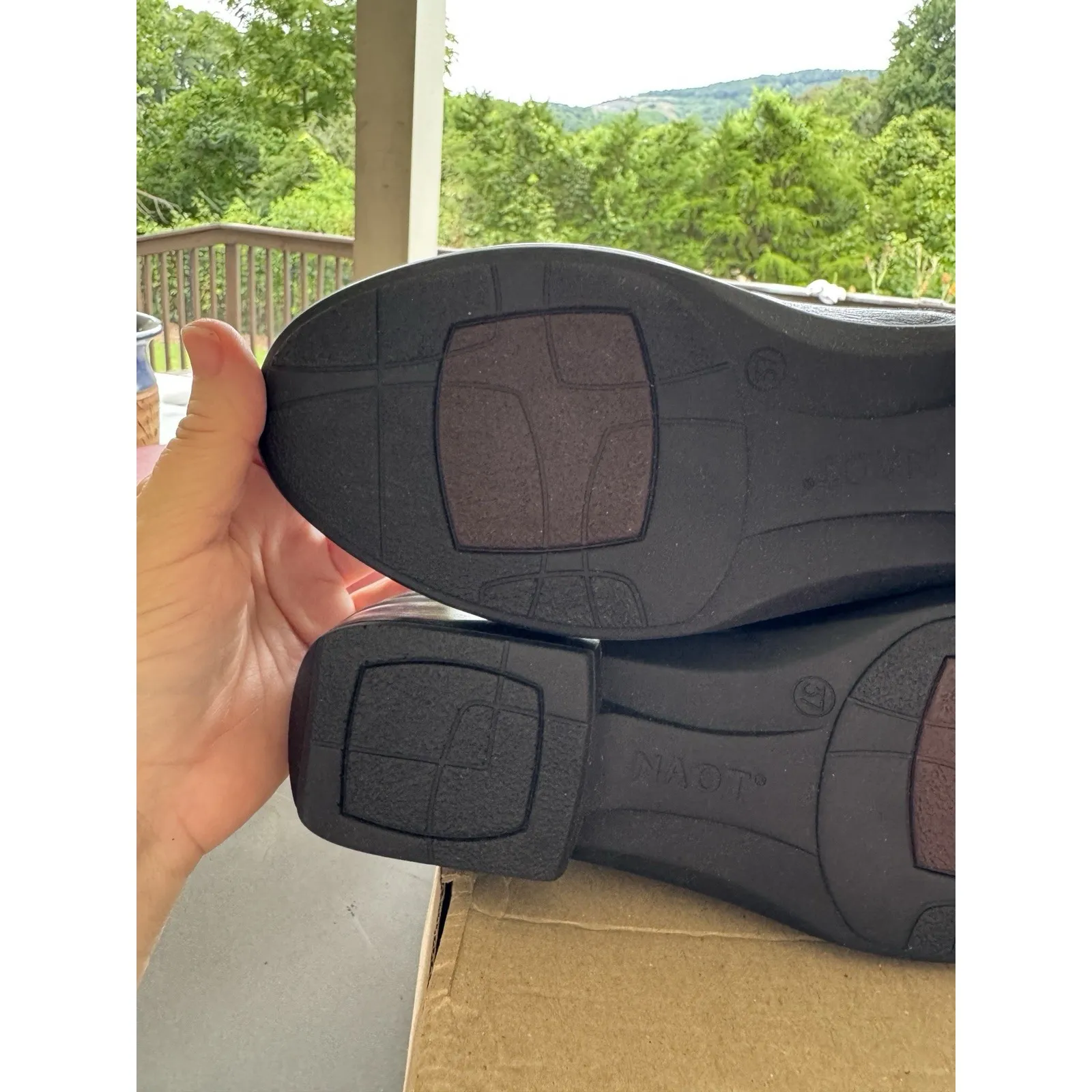 Naot‎ Women Black Leather Slip On Horse bit Mule Loafers Shoes Size US 6 EU 37 - Image 8