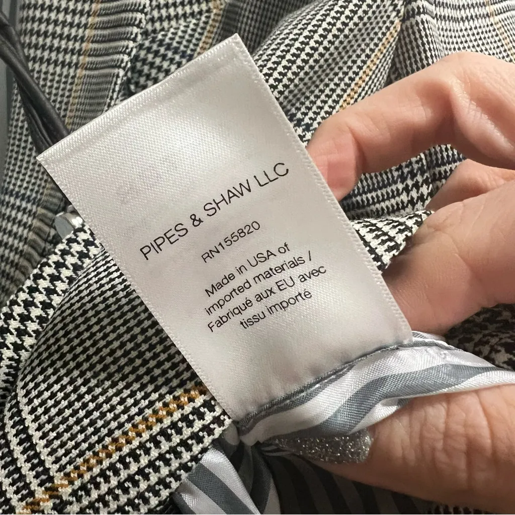 NEW NWT Veronica Beard Joshua Dickey Blazer Jacket In White Multi Houndstooth - Image 16