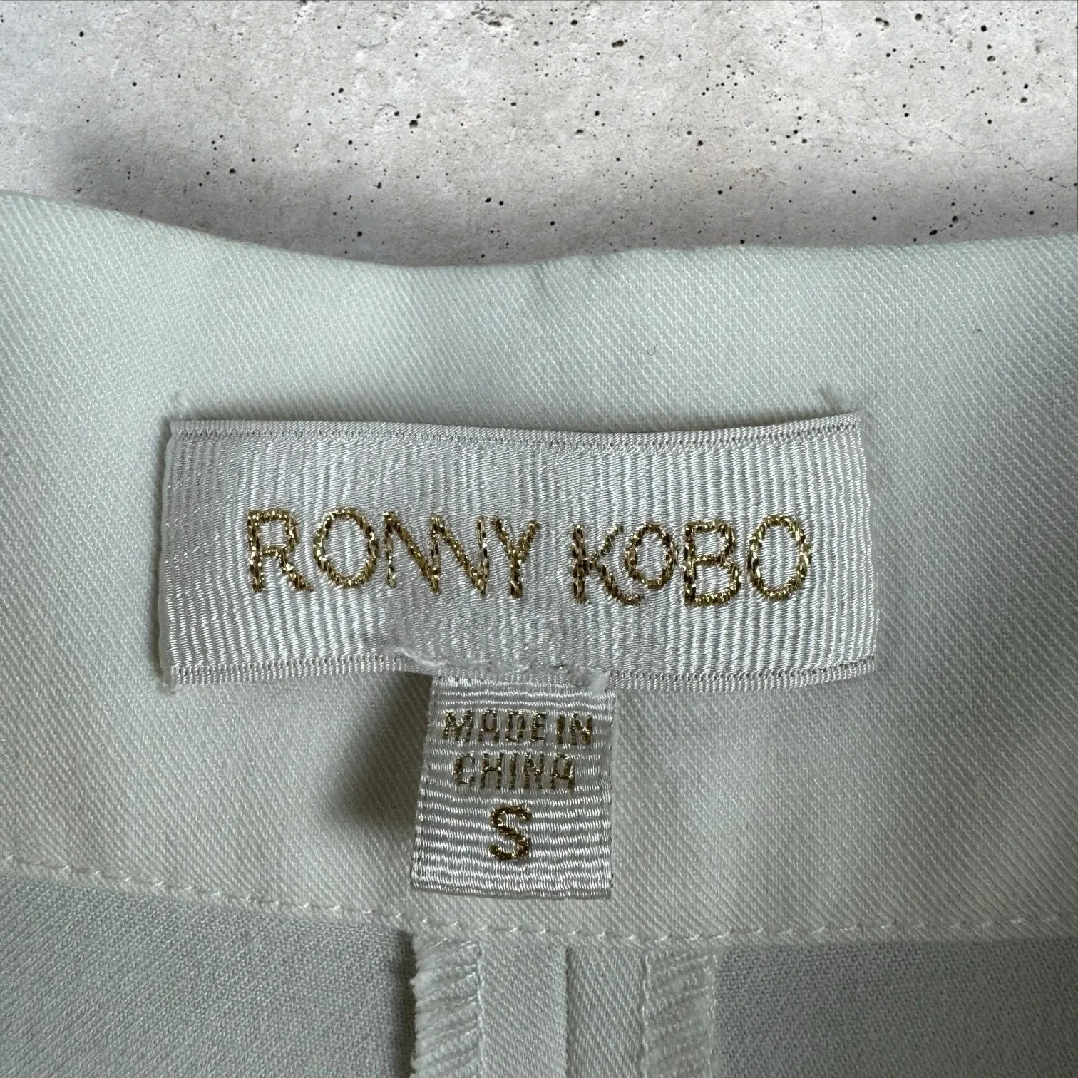 Ronny Kobo Leone Pleated Trouser Pants White Sz S‎ - Image 5