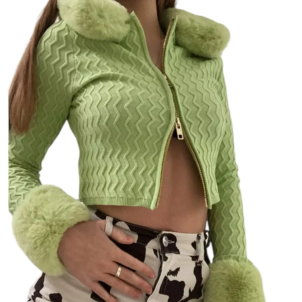 House of Sunny Island Peggy Cardigan (NO FUR) Green Size 10 - Image 8