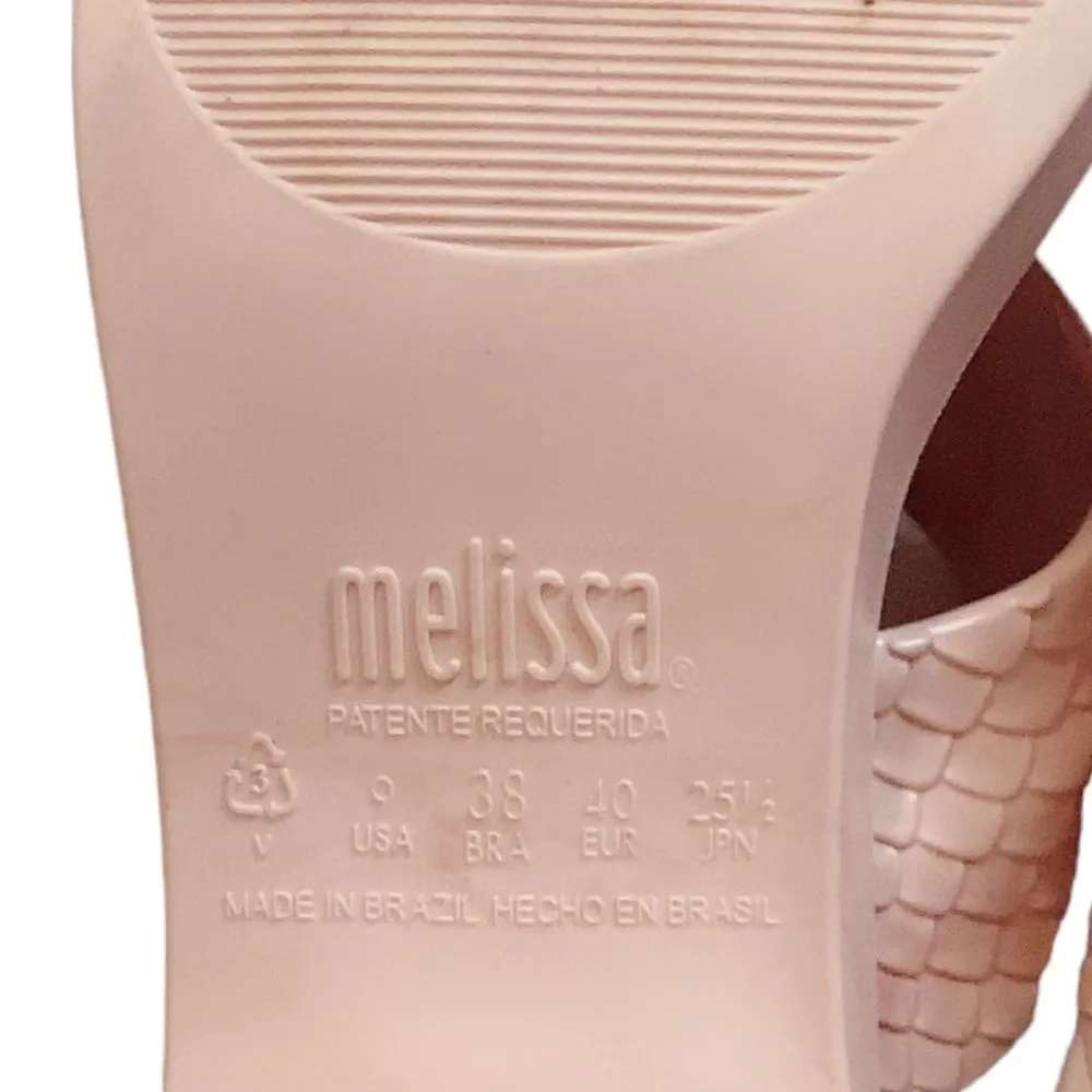 Y2K Baja East By Melissa Python Textured Block Heel Sandal 9.5 - Image 8