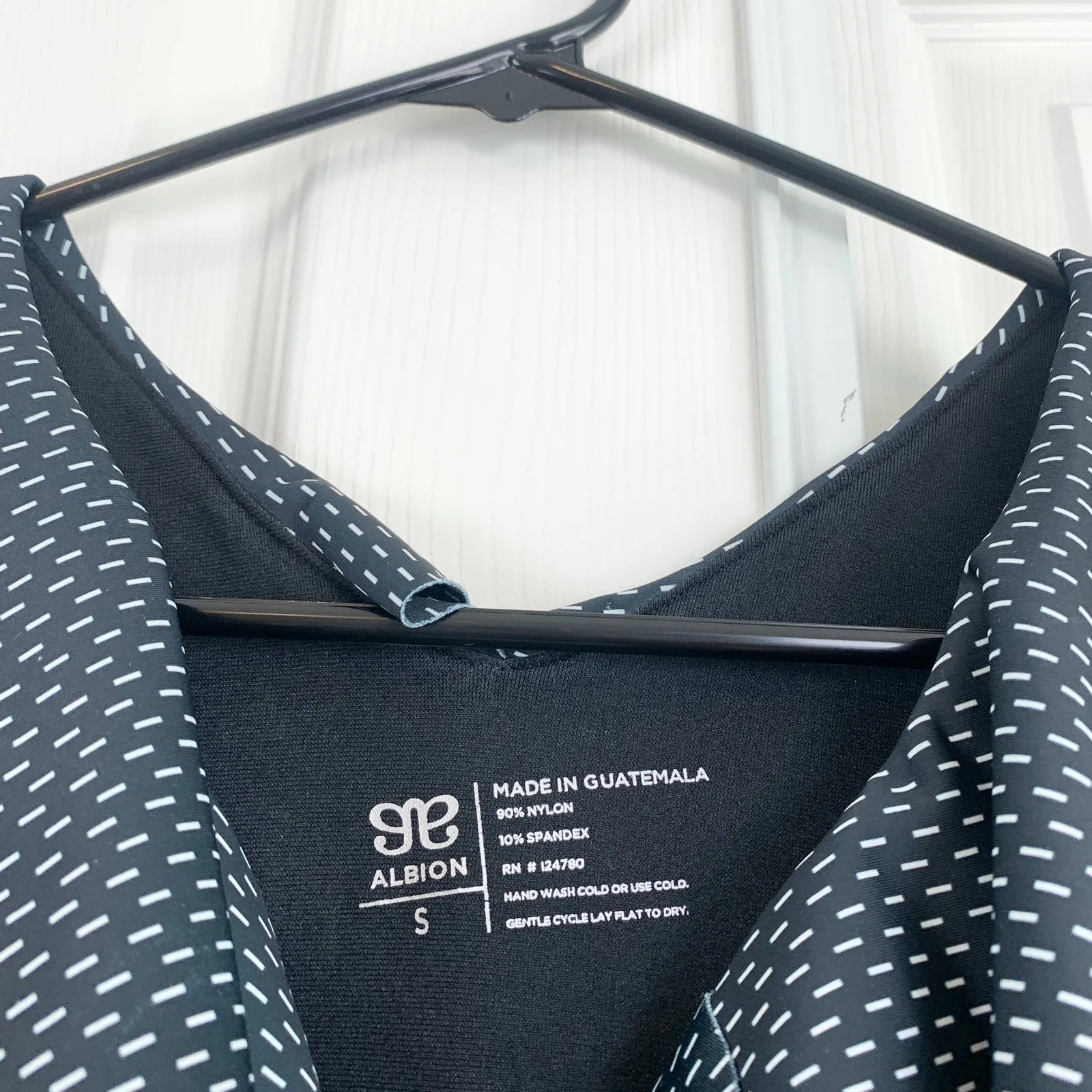 Albion Ruffle Knot Cut Out One Piece Swimsuit Dash Black White Size Small - Image 6