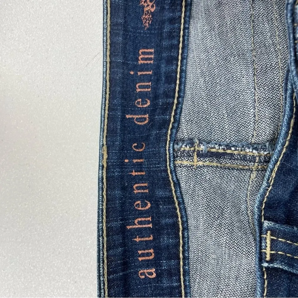 Authentic Denim Dark Wash Straight Leg Jeans Womens 10P Blue Denim Fall Casual - Image 12