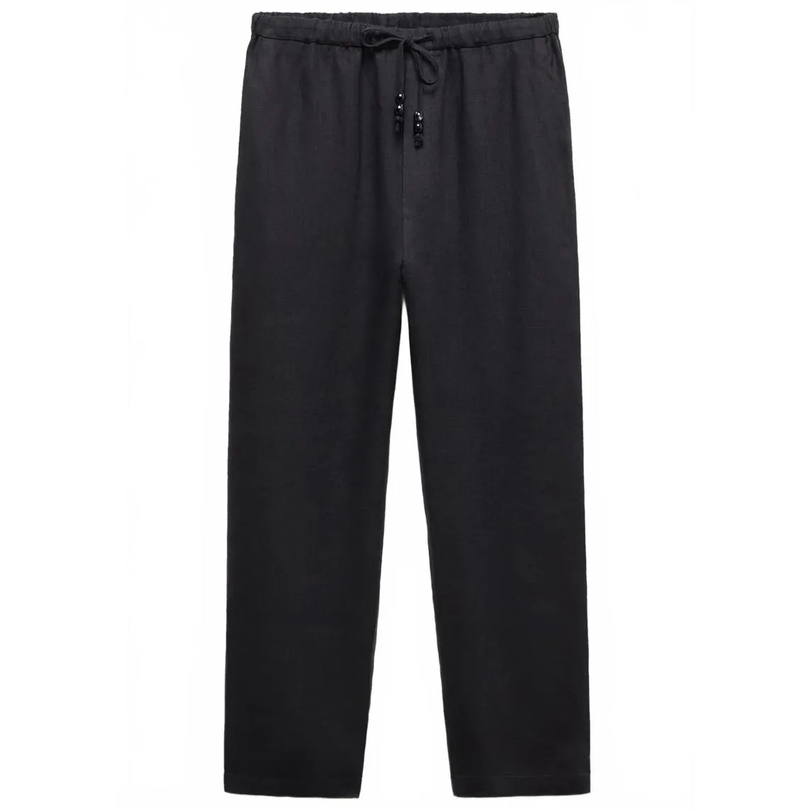 Mango 100% Linen Pants Black Size Small - Image 2