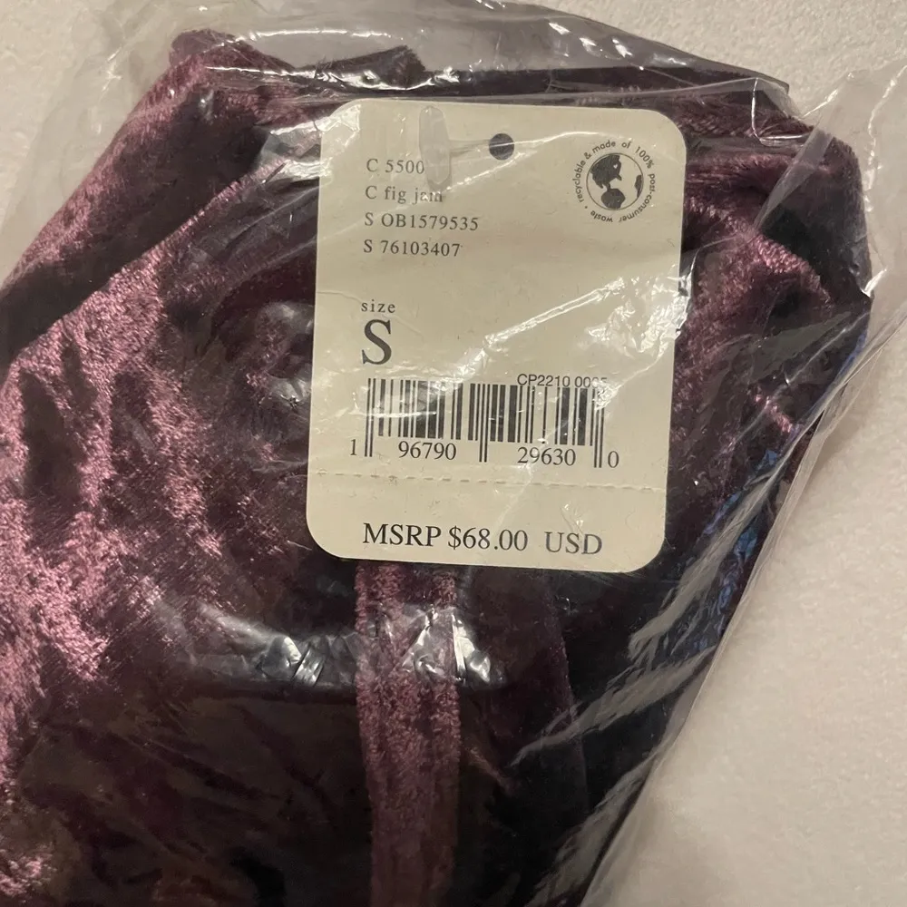 NWT Free People All Night Velvet Camisole Size S Fig Jam Color - Image 6