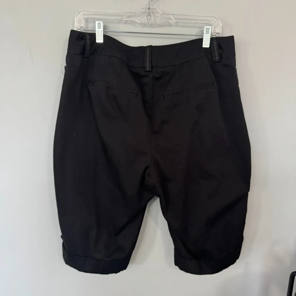 Ashley Stewart Black Cotton & Spandex Blend Bermuda Shorts Women's Plus Size 14 W - Image 6