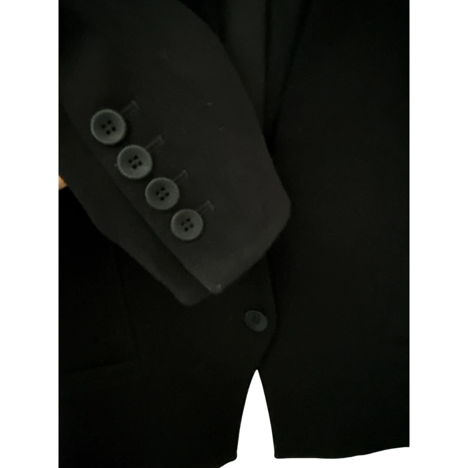 Helmut Lang HELMUT by Helmut Single Button Cropped Blazer Jet Black Size Small‎ - Image 7