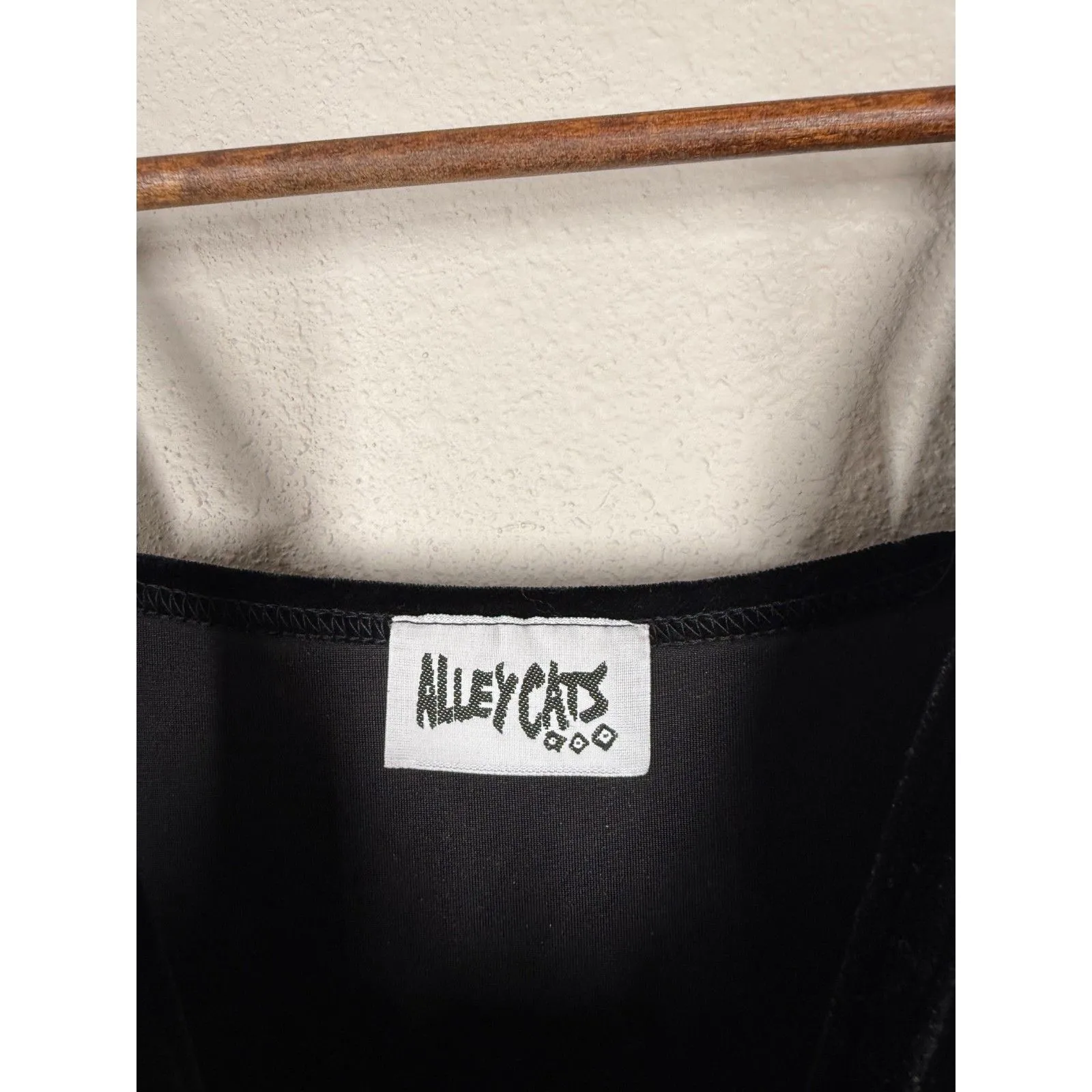 Vintage Y2k Black Velvet Midi Slip Dress Sz XS Whimsigoth Fairy Grunge Witchy - Image 5