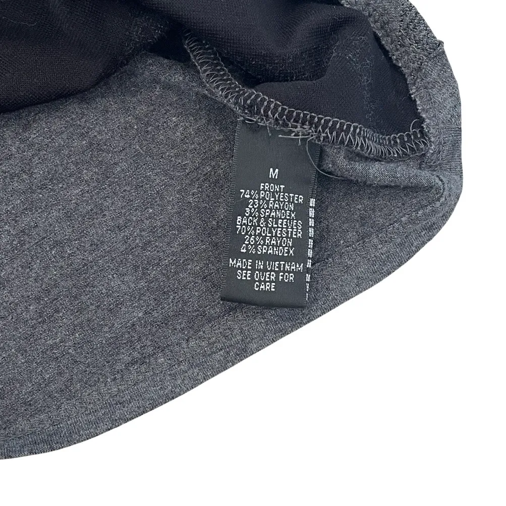 AB Studio Diagonal Layered Top Womens M Gray 3/4 Sleeves - Image 6